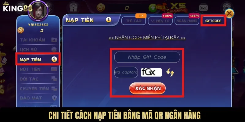 Hướng dẫn nạp quỹ bằng mã QR ngân hàng